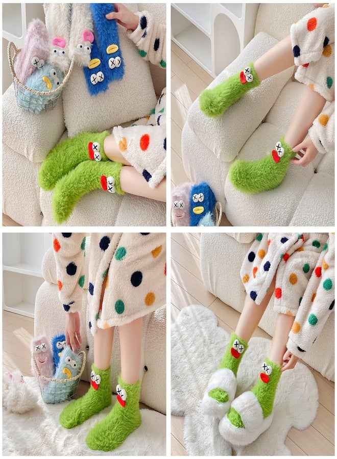 TFTSR Crazy Funny Fuzzy Silly Socks for Kids Women,Girls Fluffy Slipper Novelty Fun Sock,Boy Men Cute Cozy Soft Animal - Image 3
